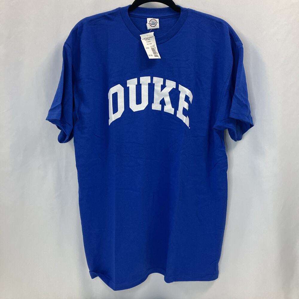 Duke University Blue Devils Size L 100% Cotton T-Shirt Delta Pro Weight NWT